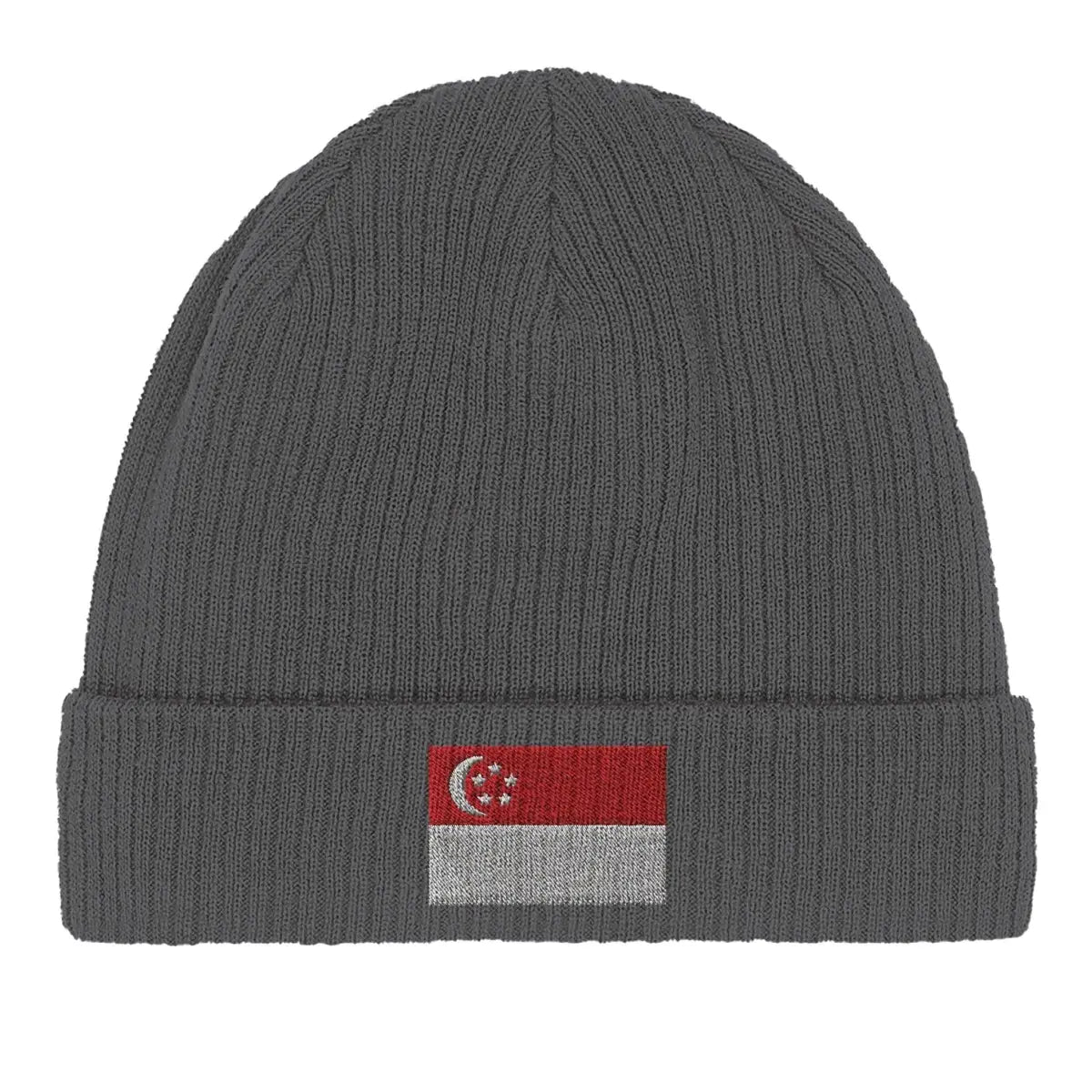 Bonnet en coton Drapeau de Singapour - Pixelforma 