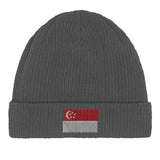 Bonnet en coton Drapeau de Singapour - Pixelforma 