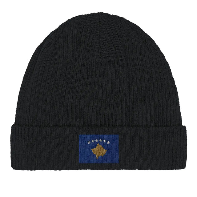 Bonnet en coton drapeau du kosovo - pixelformaflag