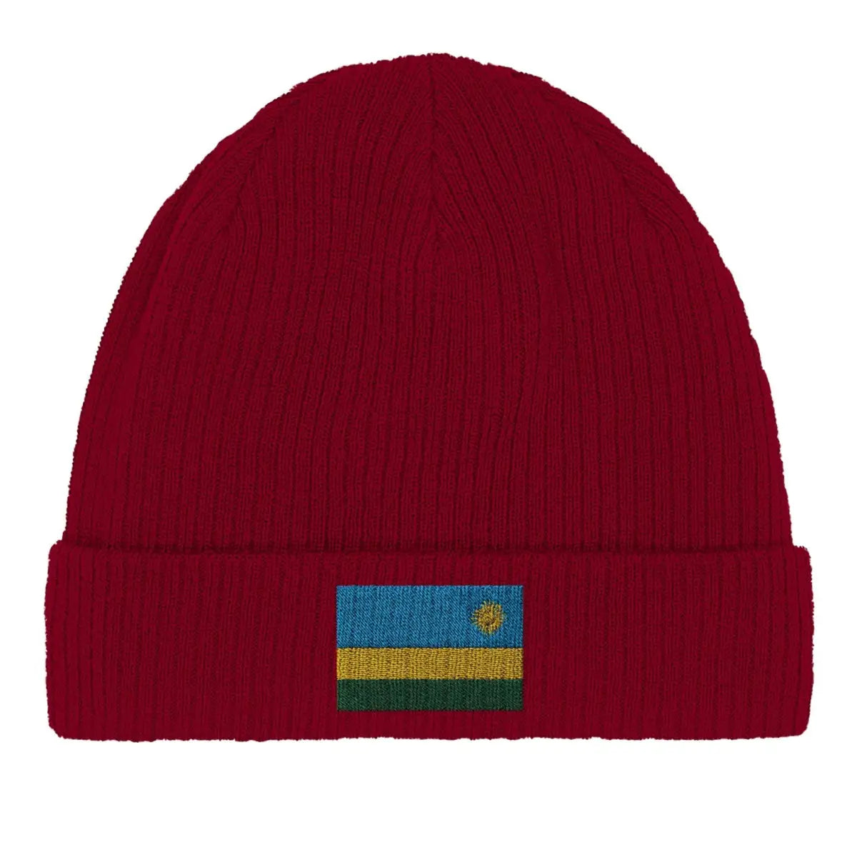 Bonnet en coton drapeau du rwanda - pixelformaflag