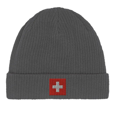 Bonnet en coton drapeau et armoiries de la suisse - pixelformaflag