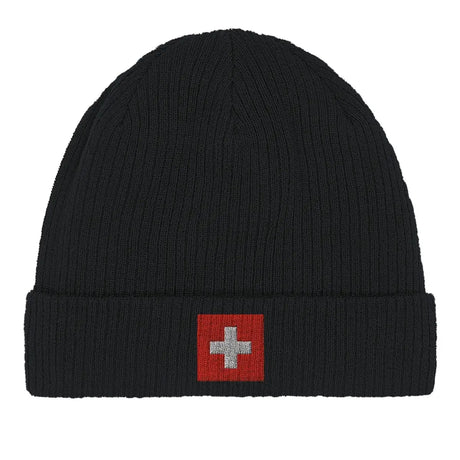 Bonnet en coton drapeau et armoiries de la suisse - pixelformaflag