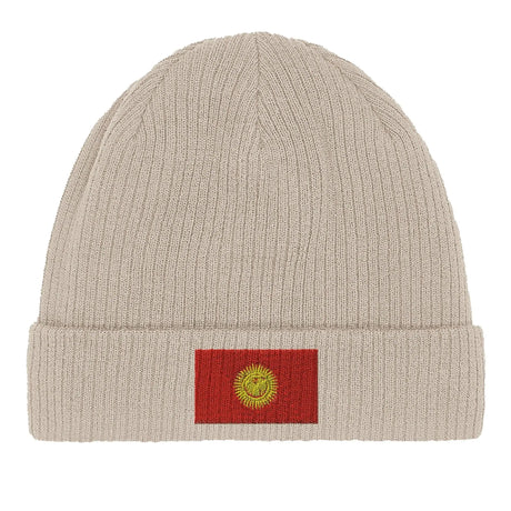 Bonnet kirghizistan coton naturel broderie respirabilité