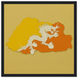 Cadre drapeau bhoutan en bois affiche encadrée décorative