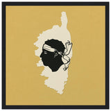 Cadre drapeau corse encadré en bois - pixelforma