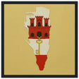 Cadre drapeau gibraltar affiche encadrée bois décoratif