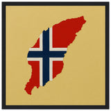 Cadre drapeau île bouvet encadré en bois - pixelforma