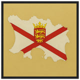 Cadre drapeau jersey encadré en bois - pixelforma
