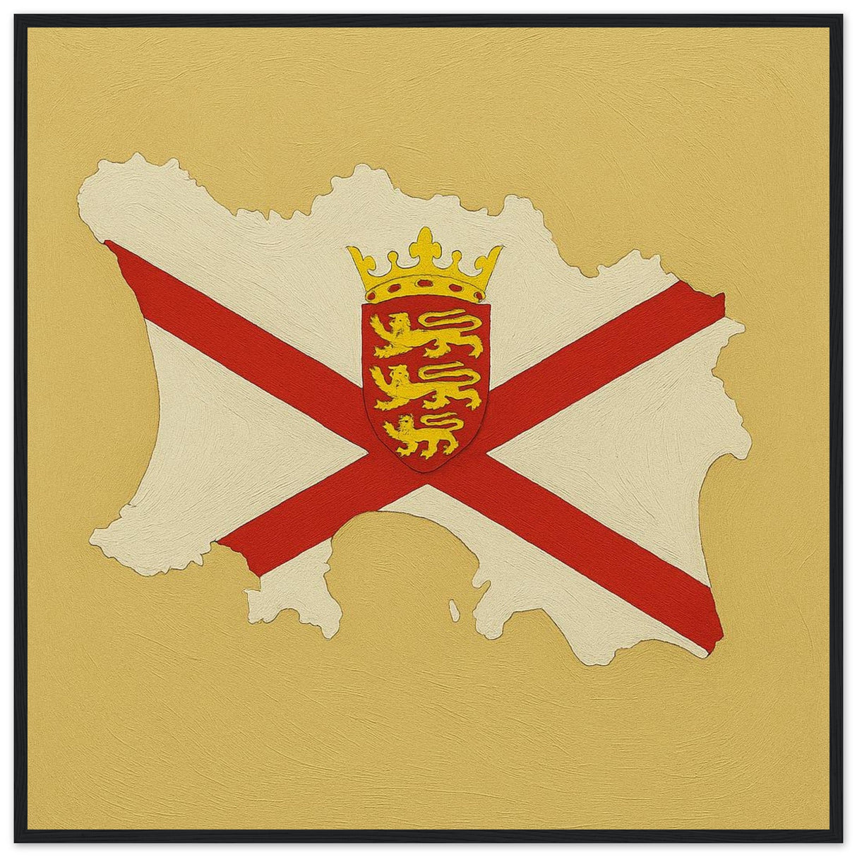 Cadre drapeau jersey encadré en bois - pixelforma