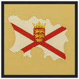 Cadre drapeau jersey encadré en bois - pixelforma