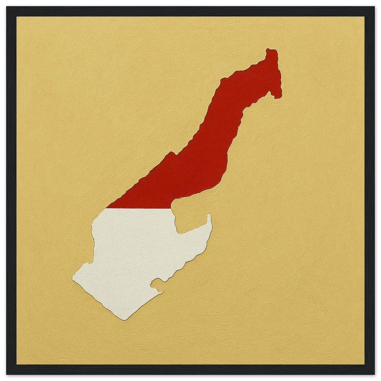 Cadre drapeau monaco en bois affiche encadrée décorative