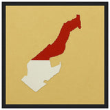 Cadre drapeau monaco encadré en bois - pixelforma