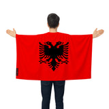 Cape drapeau albanie polyester léger pour événements sportifs