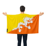 Cape drapeau bhoutan polyester léger pour événements sportifs