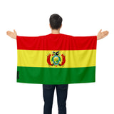Cape drapeau bolivie polyester léger usage événements sportifs