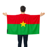 Cape drapeau burkina faso polyester léger à enfiler