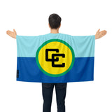 Cape drapeau communauté caribéenne polyester léger enfiler