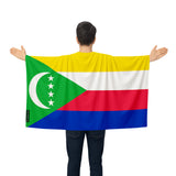 Cape drapeau comores polyester léger pour événements sportifs