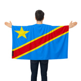 Cape drapeau congo rép. Dém. Polyester léger à enfiler