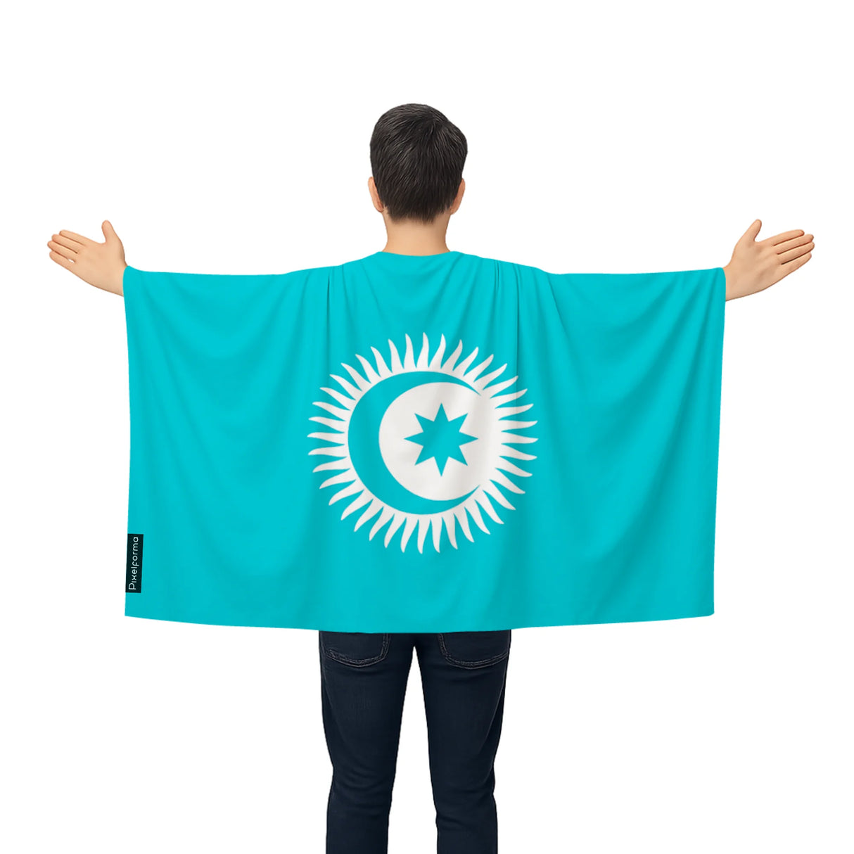 Cape drapeau conseil turcique polyester léger à enfiler