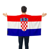 Cape drapeau croatie polyester léger pour événements sportifs