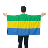 Cape drapeau gabon polyester léger pour événements sportifs