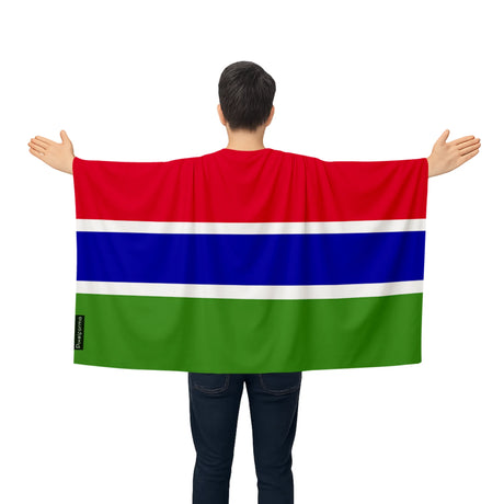 Cape drapeau gambie polyester léger à enfiler événements