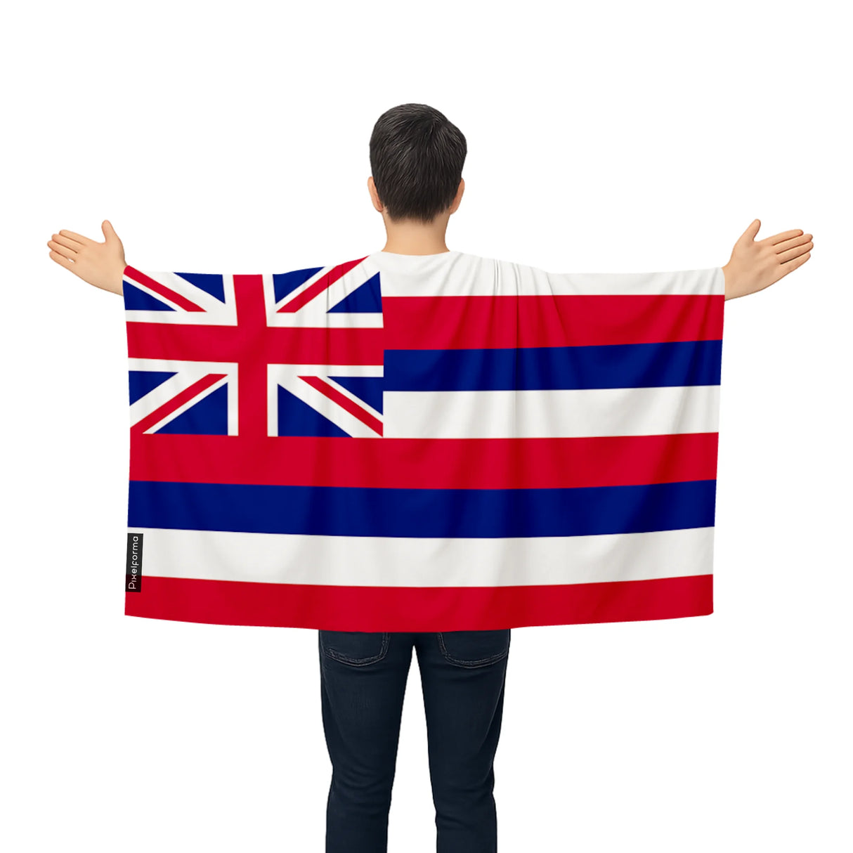 Cape drapeau hawaï polyester léger à enfiler événements