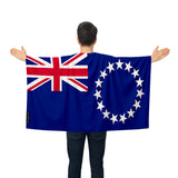 Cape drapeau îles cook polyester léger à enfiler