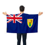 Cape drapeau îles turques-et-caïques polyester léger enfiler