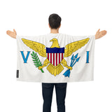 Cape drapeau îles vierges polyester léger à enfiler