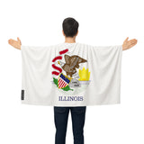 Cape drapeau illinois polyester léger pour événements sportifs