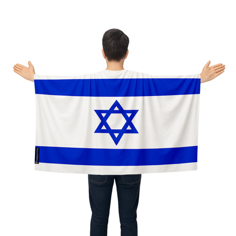 Cape drapeau israël polyester léger à enfiler pour événements