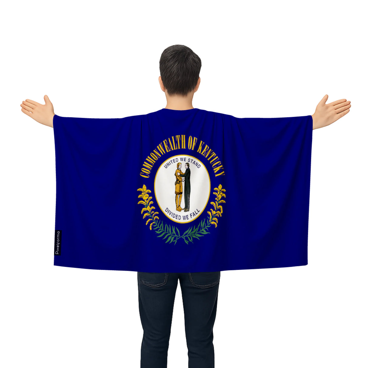 Cape drapeau kentucky polyester léger pour événements sportifs