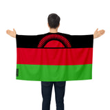 Cape drapeau malawi polyester léger pour événements sportifs