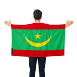 Cape drapeau mauritanie polyester léger à enfiler événements