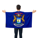 Cape drapeau michigan polyester léger pour événements sportifs