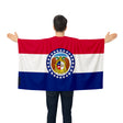 Cape drapeau missouri polyester léger à enfiler événements sportifs