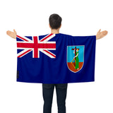 Cape drapeau montserrat polyester léger modèle à enfiler