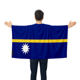 Cape drapeau nauru polyester léger pour événements sportifs