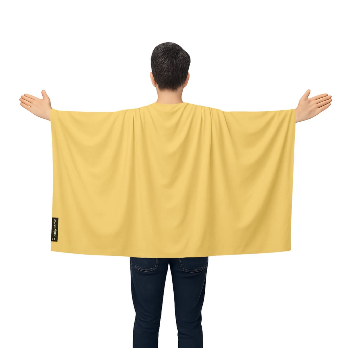 Cape drapeau orange clair france polyester léger à enfiler