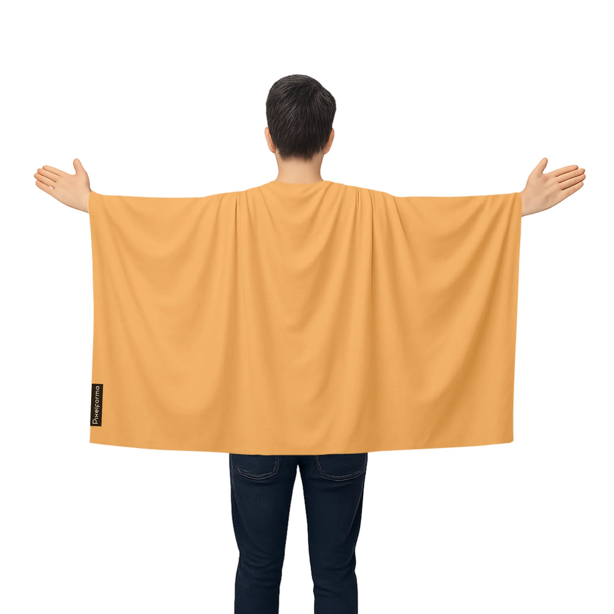 Cape drapeau orange en polyester léger usage événements sportifs