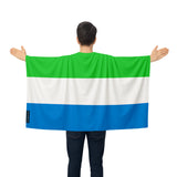 Cape drapeau sierra leone polyester léger à enfiler
