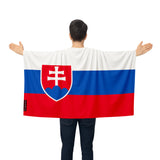 Cape drapeau slovaquie en polyester léger à enfiler