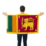 Cape drapeau sri lanka polyester léger à enfiler événement