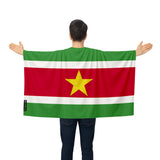 Cape drapeau suriname polyester léger pour événements sportifs