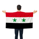 Cape drapeau syrie polyester léger pour événements sportifs