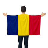 Cape drapeau tchad polyester léger pour événements sportifs
