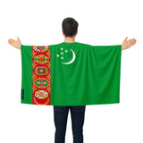 Cape drapeau turkménistan polyester léger à enfiler