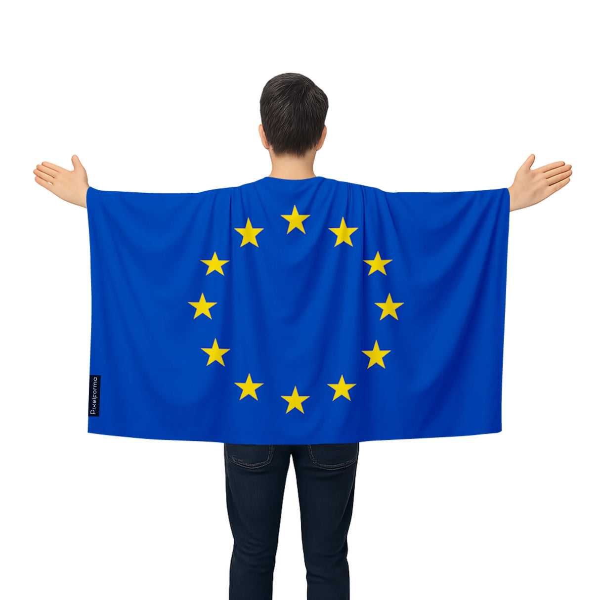 Cape drapeau union européenne polyester léger à enfiler